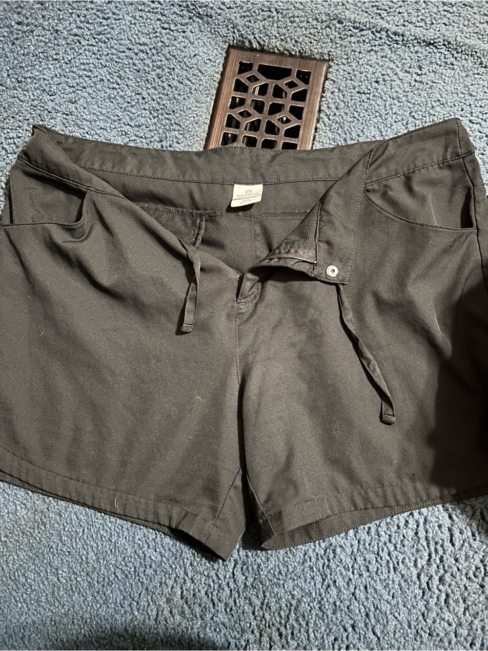 Magellan Outdoors Black Athletic Drawstring Shorts
